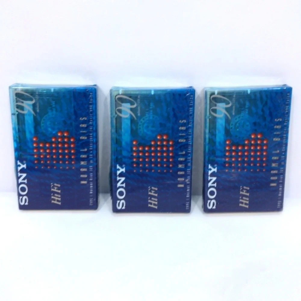 VTG Sony HiFi 90 Type I Normal Bias Blank Audio Cassette Tapes Lot of 3 C-90HFB